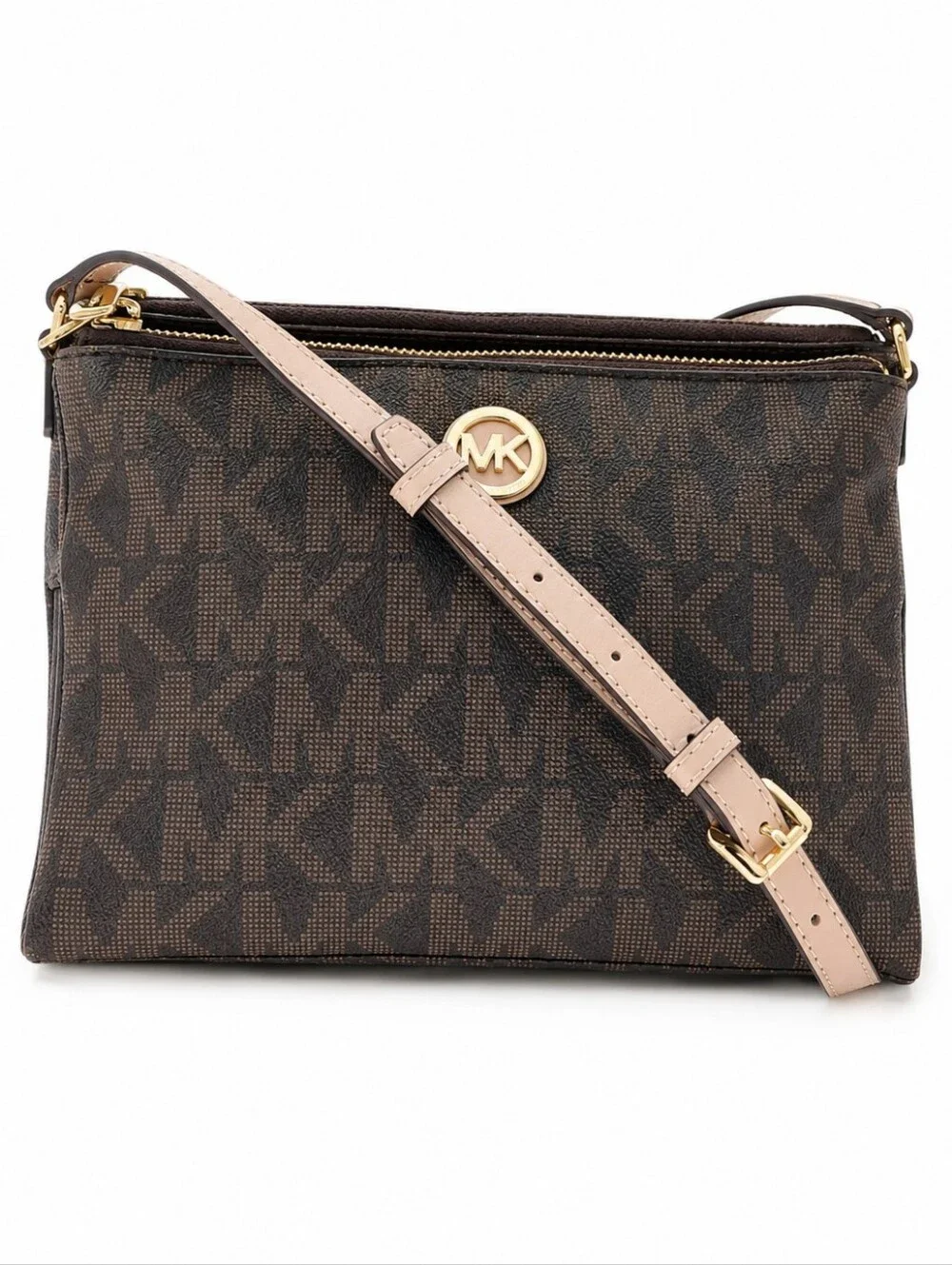 Michael Kors Fulton crossbody bag in signature Brown